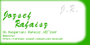jozsef rafaisz business card